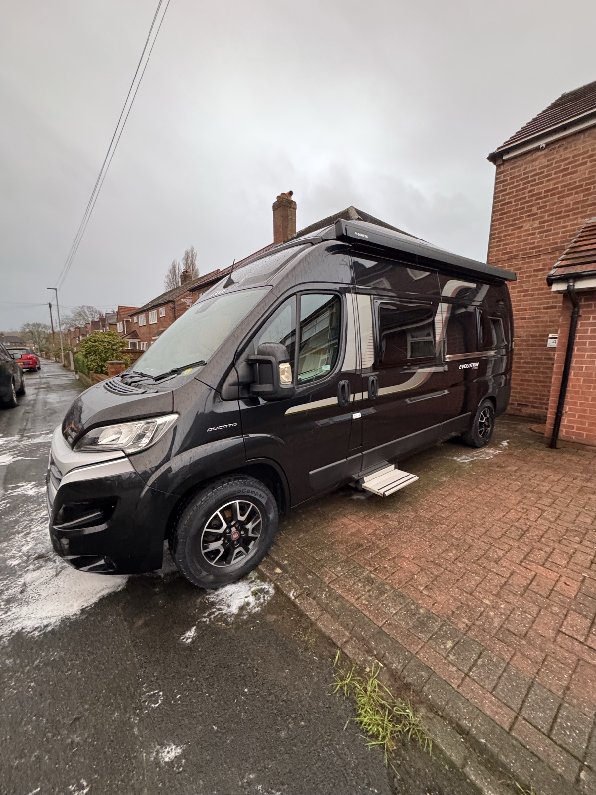Fiat Ducato-based motorhome after a full exterior detail in Warrington